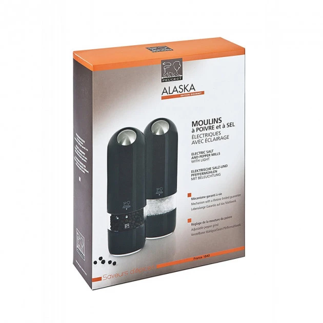 Grosses soldes ???? Duo Moulin à Poivre et Sel Electrique Alaska 17 cm Gris Quartz Peugeot ???? 4 Grosses soldes ???? Duo Moulin à Poivre et Sel Electrique Alaska 17 cm Gris Quartz Peugeot ???? – Image 2